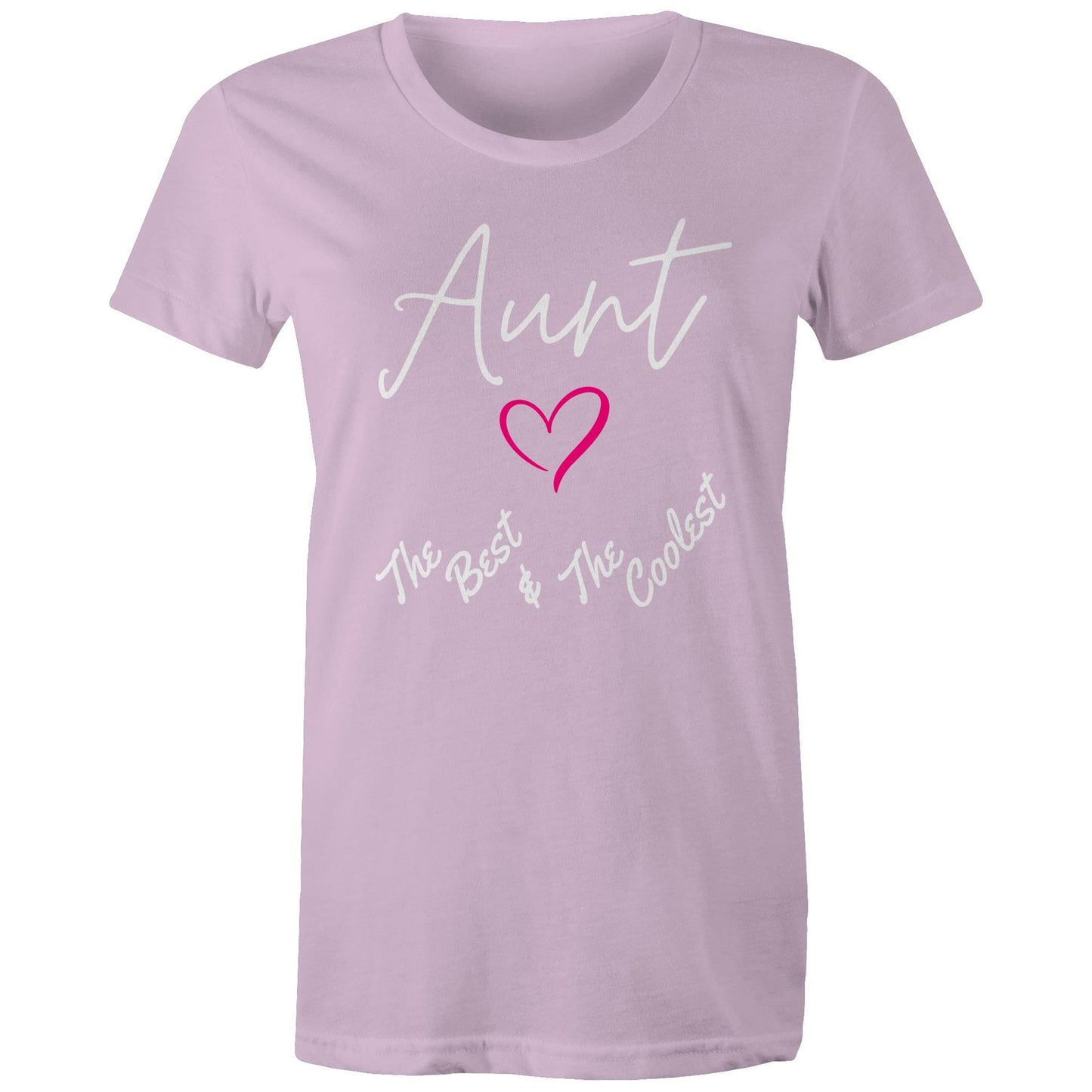 "Aunt The Best & The Coolest" Women's T-Shirt - Gift for Auntie - Da Boss Mango AU - Lavender