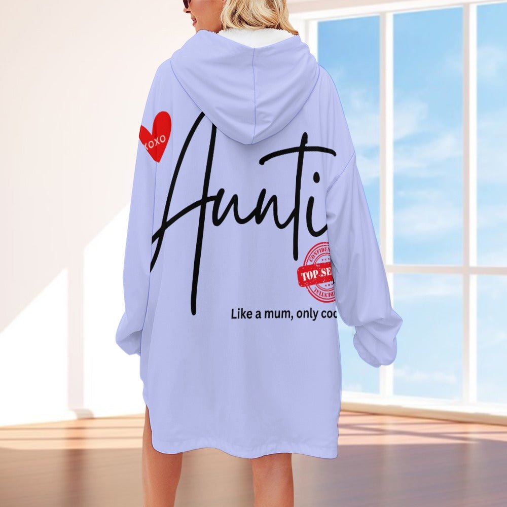 Auntie Like a Mum, Only Cooler Women's Adult Hooded Blanket - Da Boss Mango AU - B9CC8C5069834A6C9282E6AE9EB1269B