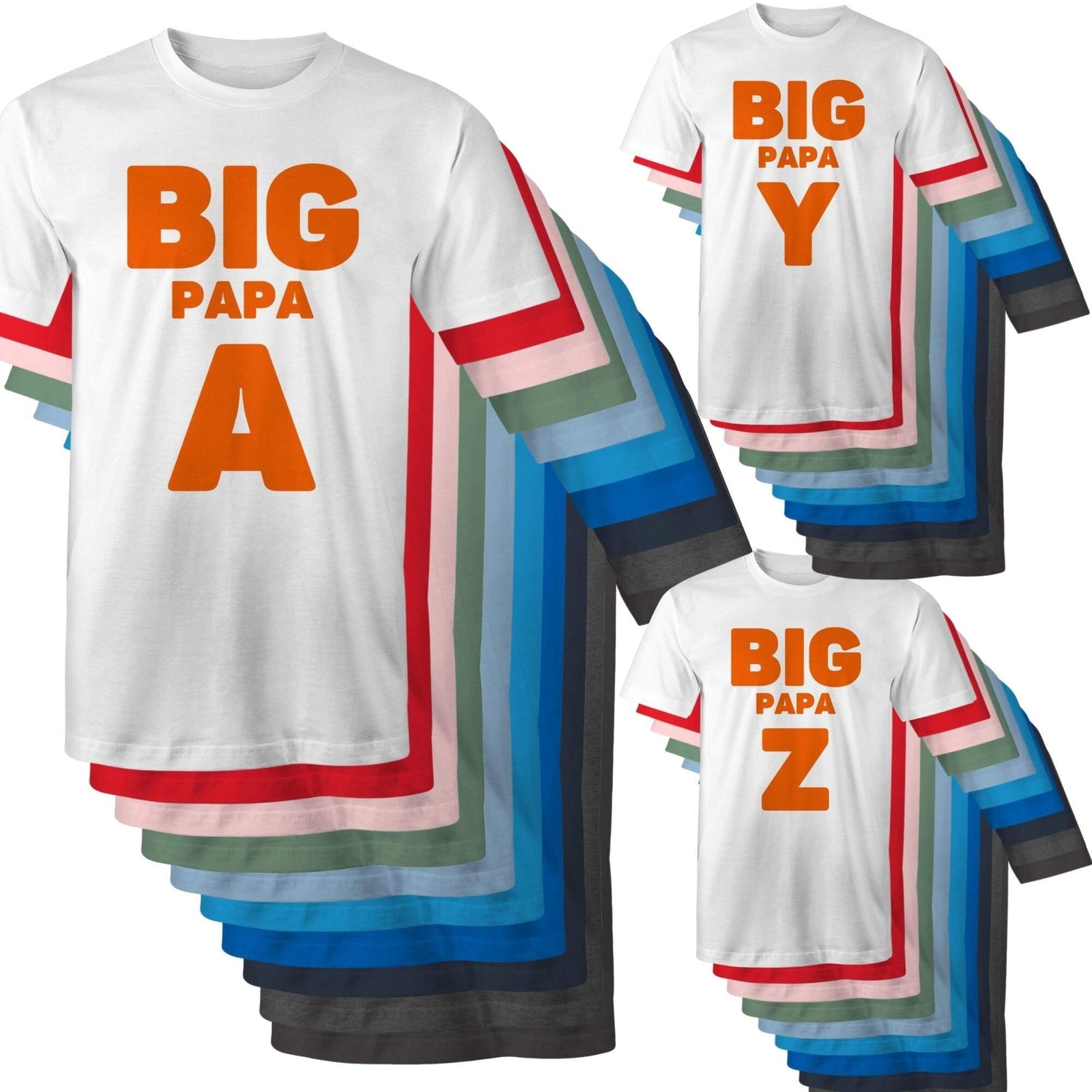 Big Papa T-shirt A - Z for all dads including plus sizes. - Best birthday Father's Day gift - Da Boss Mango