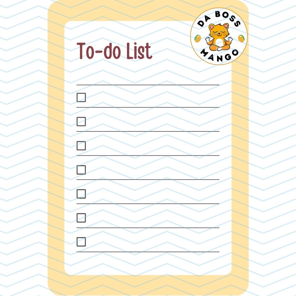Digital and Printable To do list for kids to organise their day.