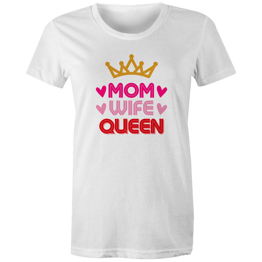 Mom Wife Queen ORGANIC Cotton T-shirt Women's Maple Tee