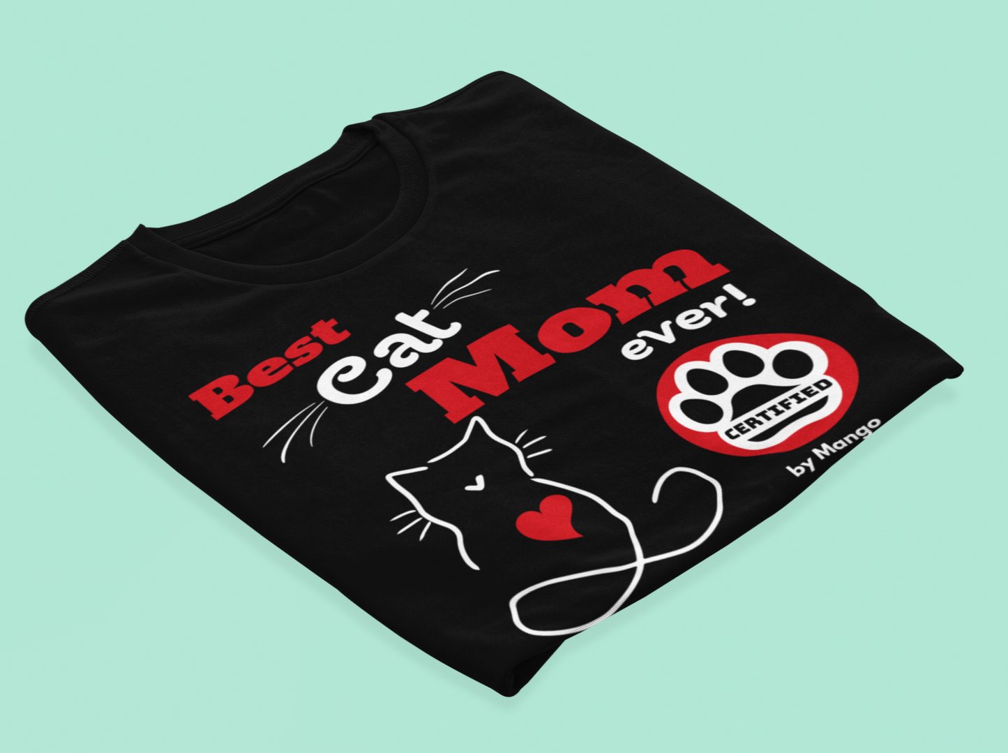 Personalized Gift | Best Cat Mom Ever Certified by Your Cat T-shirt, AS Colour - Women's Maple ORGANIC Tee