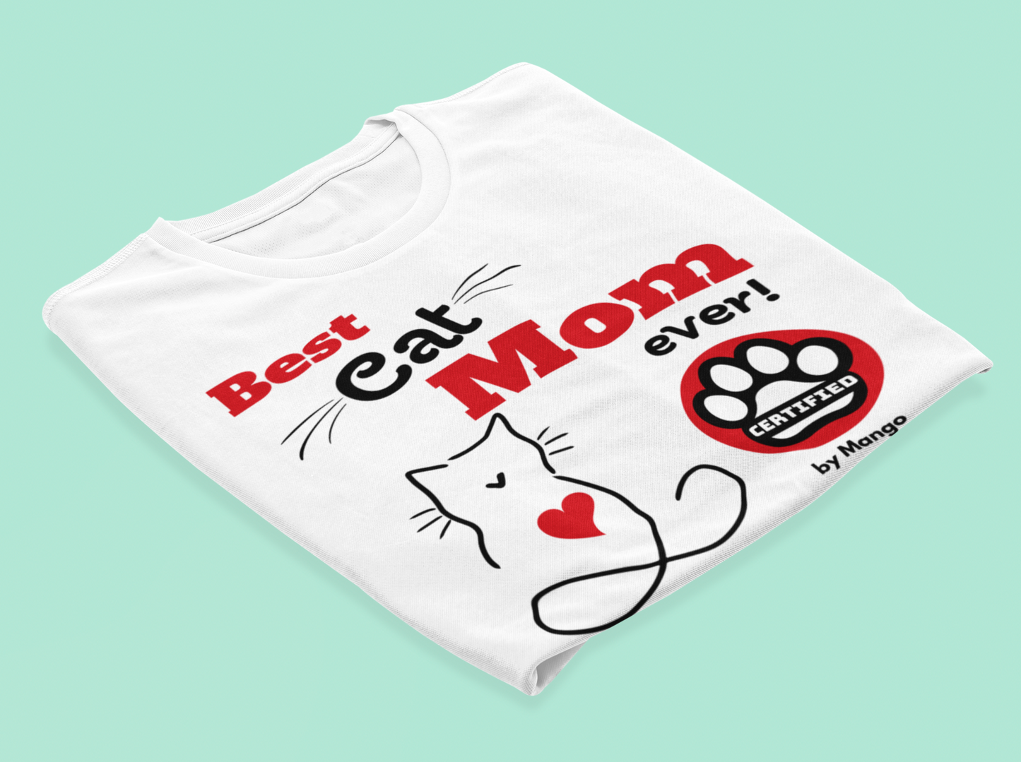 Personalized Gift | Best Cat Mom Ever Certified by Your Cat T-shirt, AS Colour - Women's Maple ORGANIC Tee