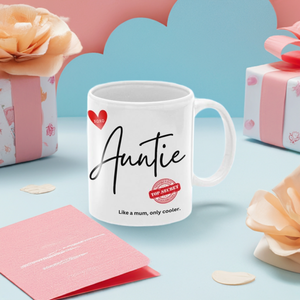 "Auntie - Like a mum, only cooler" 11oz Ceramic Mug