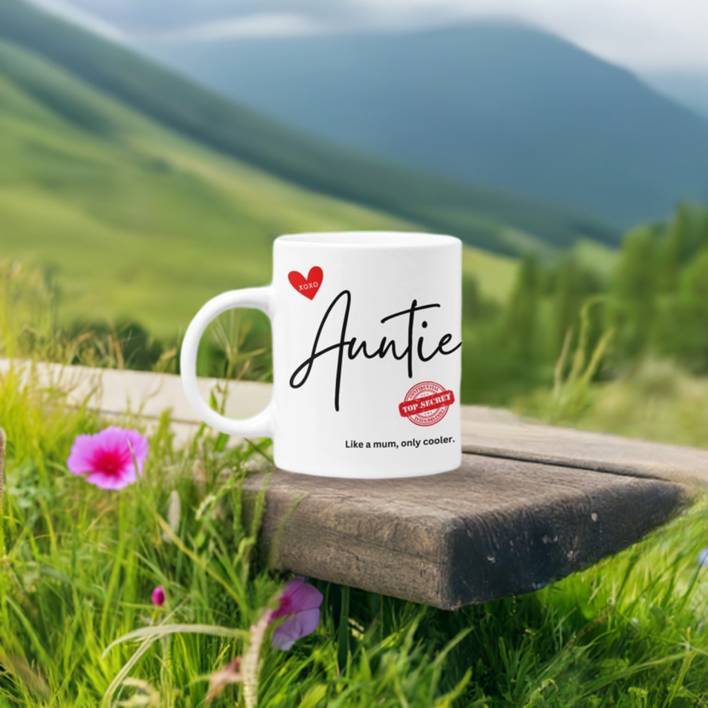 "Auntie - Like a mum, only cooler" 11oz Ceramic Mug