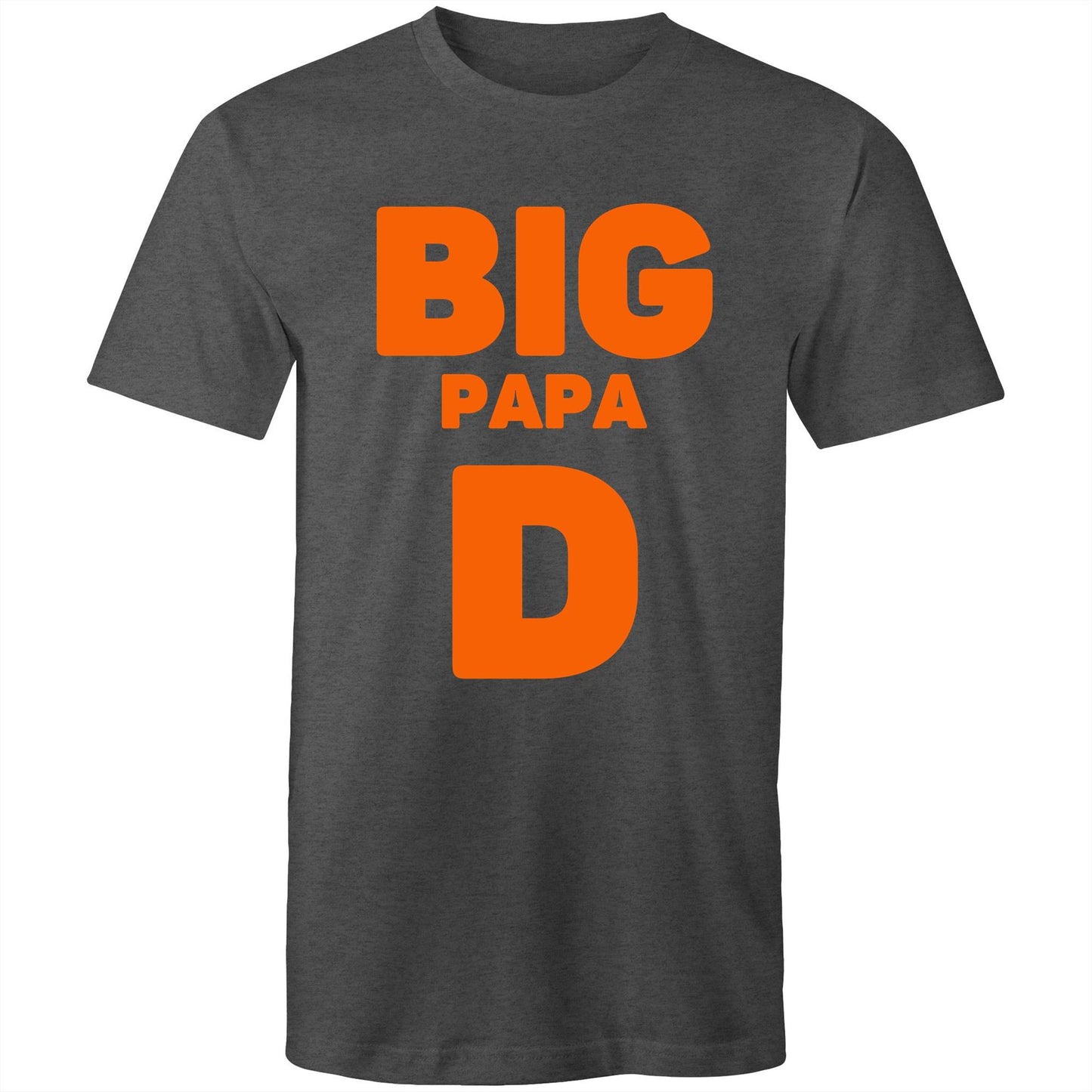 Big Papa D Men's Cotton Asphalt Marle Grey T-Shirt in Size S, M, L, XL, XXL, 3XL, 4XL, 5XL, Gift for Dad - Da Boss Mango AU -