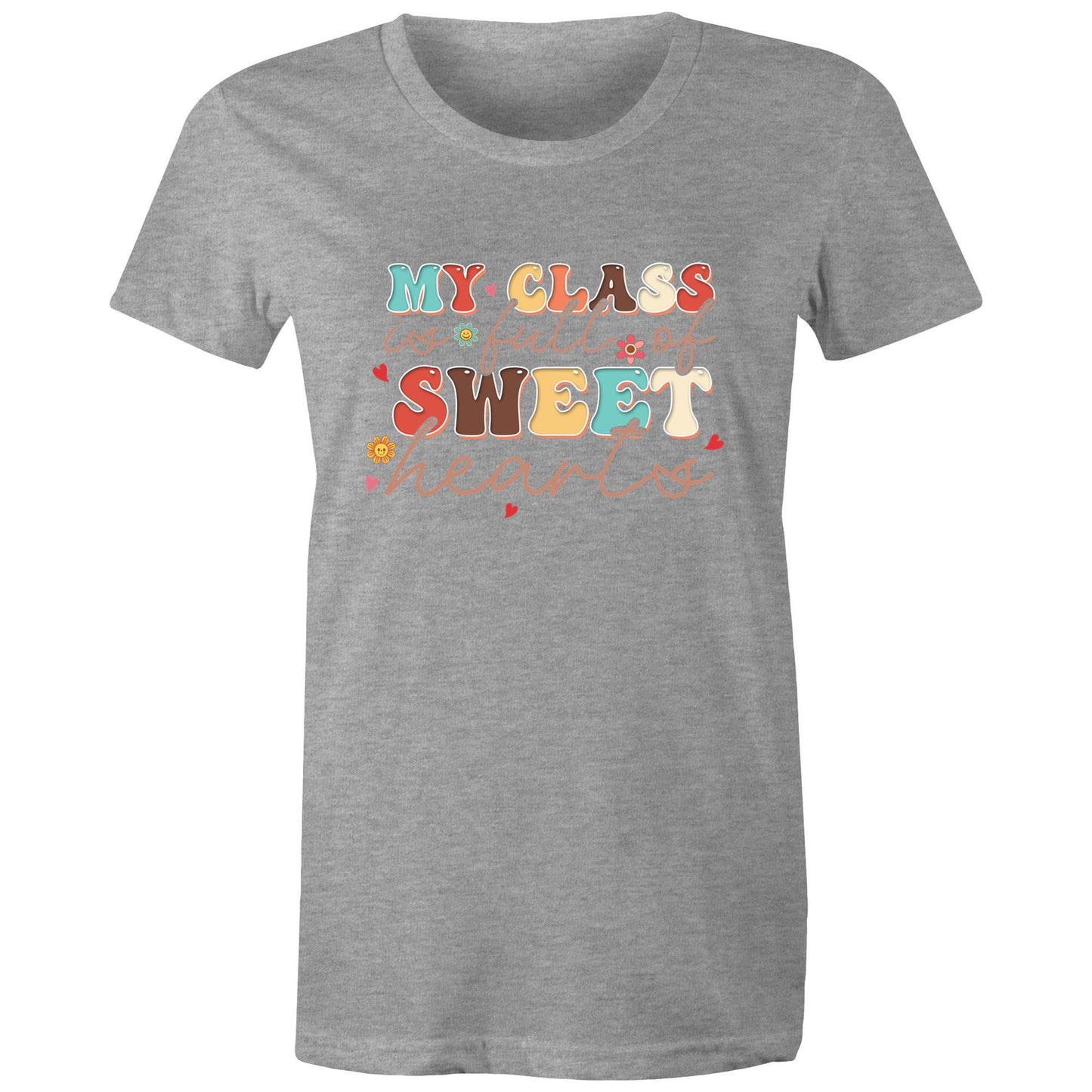 My Class is Full of Sweet-Heart Women's T-Shirt Gift for Teachers - Da Boss Mango AU - Grey Marle