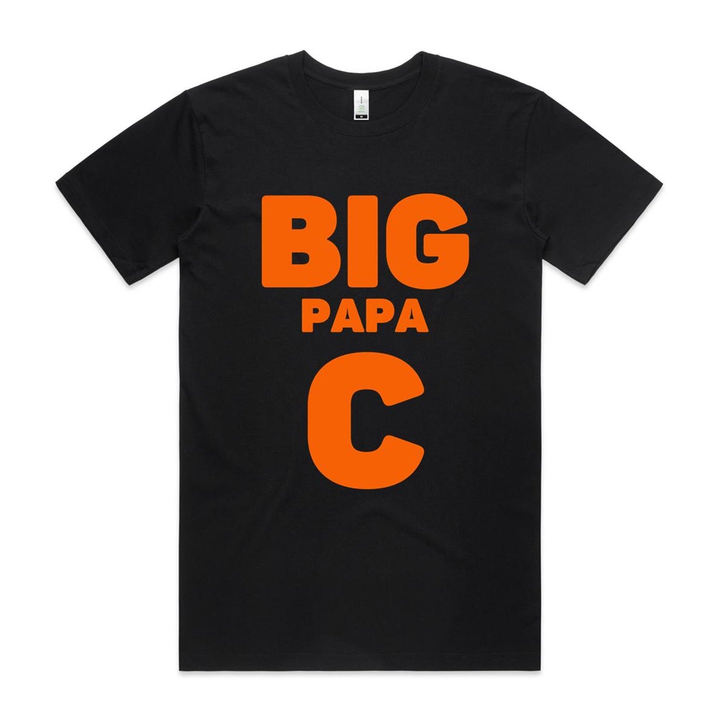 "Big Papa C" GOTS Certified Organic Cotton T-Shirt, Father's Day Birthday Gift for Dad- Da Boss Mango AU - Navy