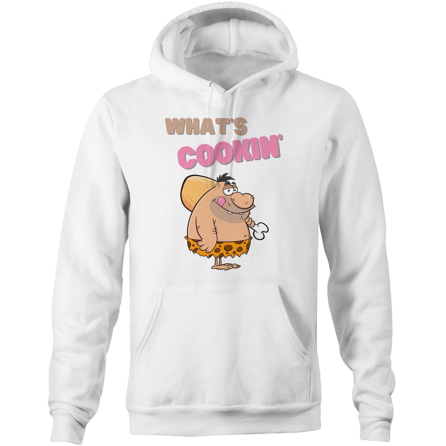 What's Cookin' Funny Unisex Pocket Hoodie Sweatshirt Pullover for Men and Women Wear it Together - Da Boss Mango AU - White