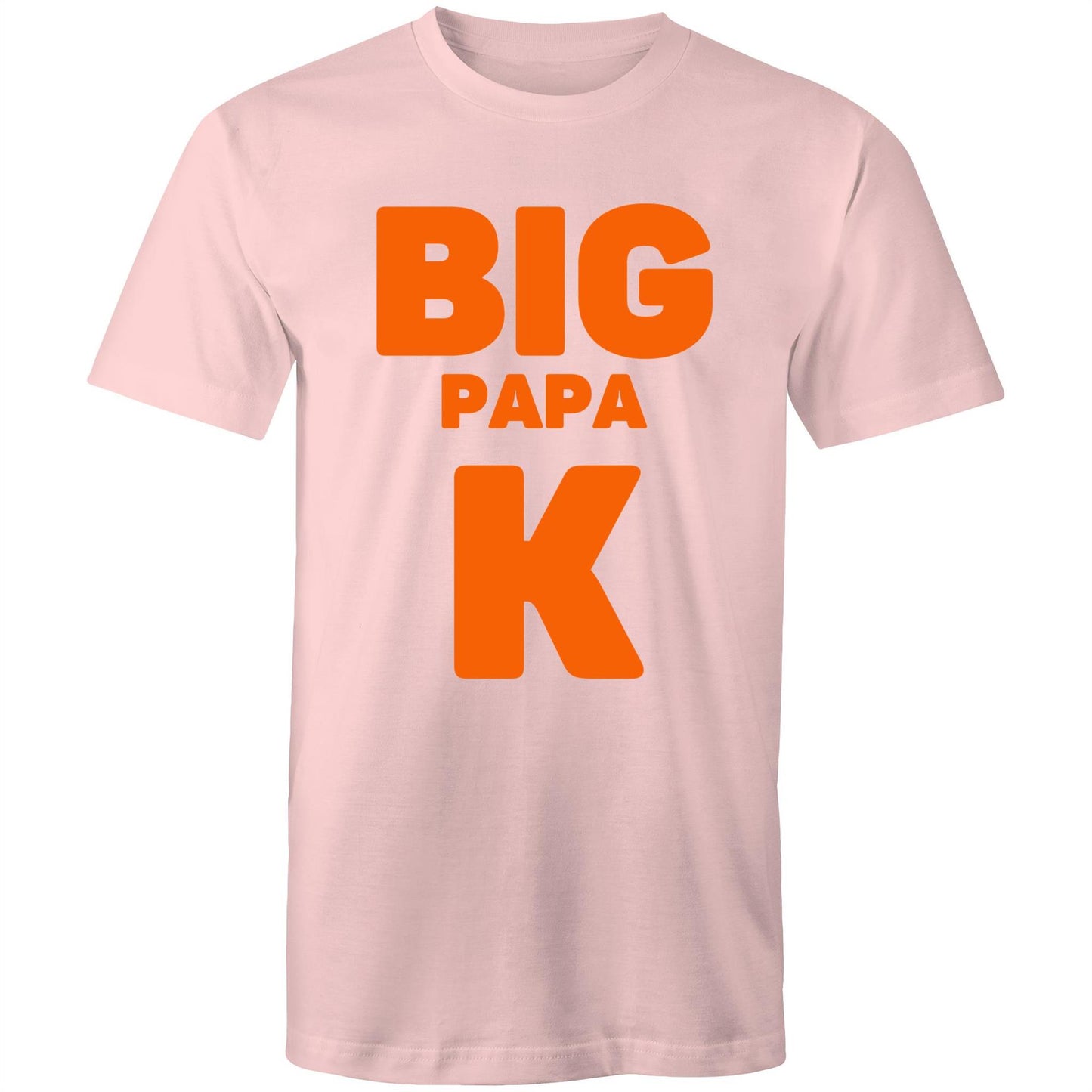 "Big Papa K" Men's Cotton Pink T-Shirt in Size S, M, L, XL, XXL, 3XL, 4XL, 5XL, Gift for Dad - Da Boss Mango AU -