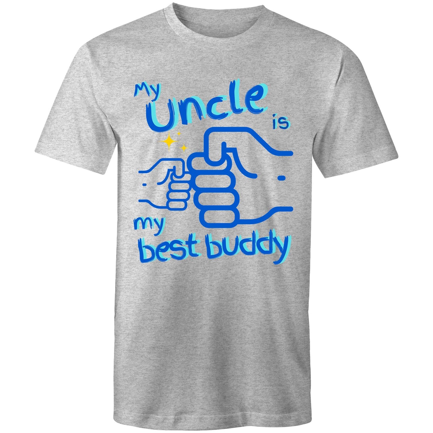 My Uncle is my Best Buddy Men's T-Shirt - Best Gift for Uncles from Nephews and Nieces - Da Boss Mango AU - Grey Marle