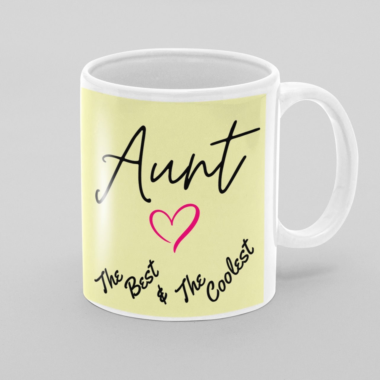 Aunt the Best & the Coolest 11 oz Premium Dishwasher Safe Ceramic Mug - Best Birthday Gift for Aunties - Da Boss Mango AU -