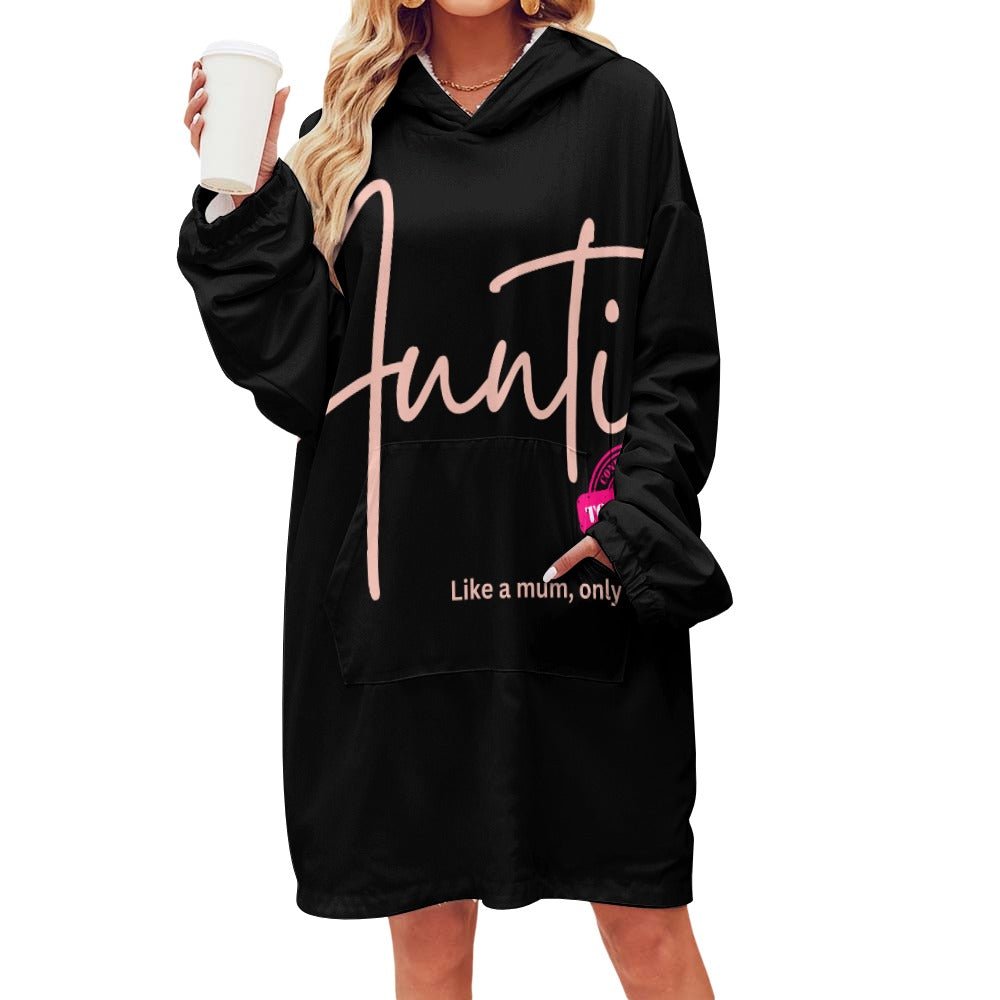 Auntie Like a Mum, Only Cooler Women's Adult Hooded Blanket - Da Boss Mango AU - 0ACF000036614E4784B583A2F5042260