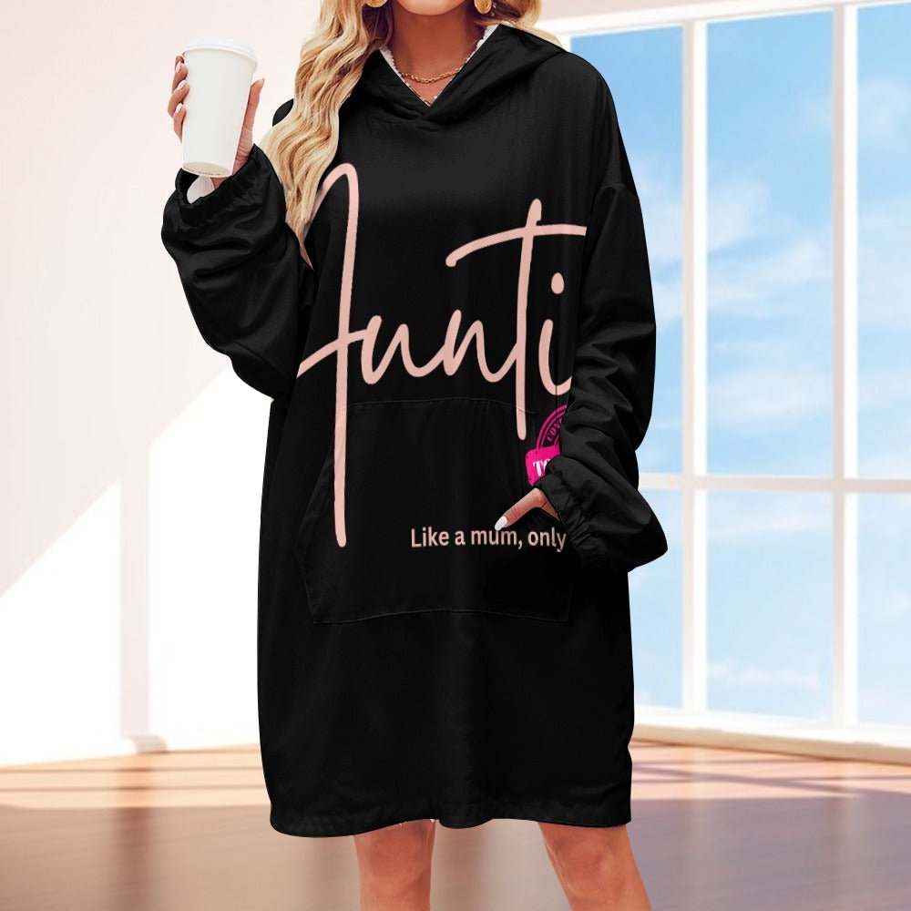 Auntie Like a Mum, Only Cooler Women's Adult Hooded Blanket - Da Boss Mango AU - 0ACF000036614E4784B583A2F5042260