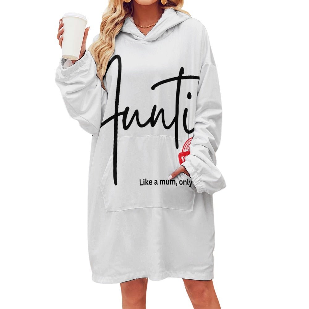 Auntie Like a Mum, Only Cooler Women's Adult Hooded Blanket - Da Boss Mango AU - 301BBE85D7F64F96B7DDC1F5F945C8A2