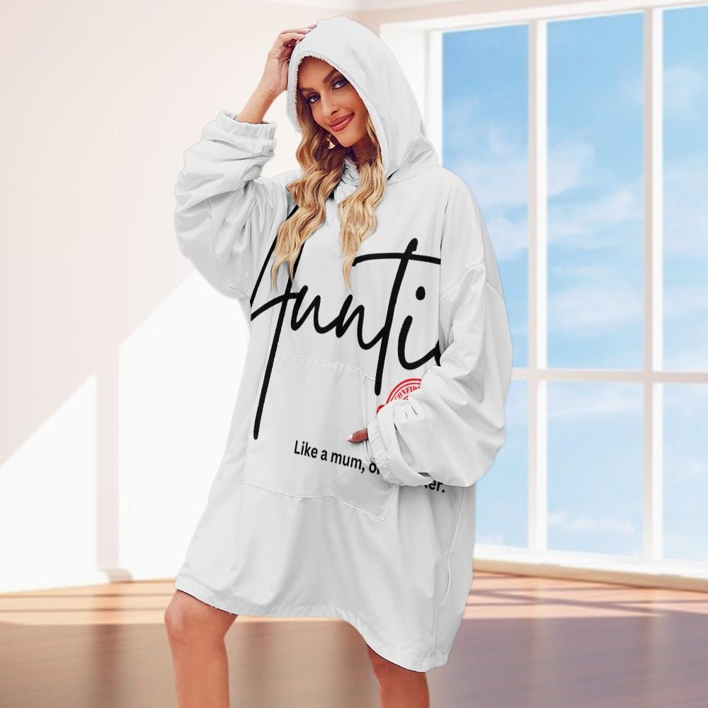 Auntie Like a Mum, Only Cooler Women's Adult Hooded Blanket - Da Boss Mango AU - 301BBE85D7F64F96B7DDC1F5F945C8A2