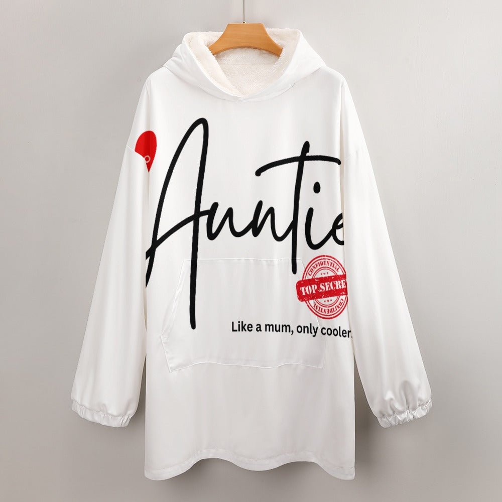 Auntie Like a Mum, Only Cooler Women's Adult Hooded Blanket - Da Boss Mango AU - 309F9C854F964E8180CB99F2C1F0B80A