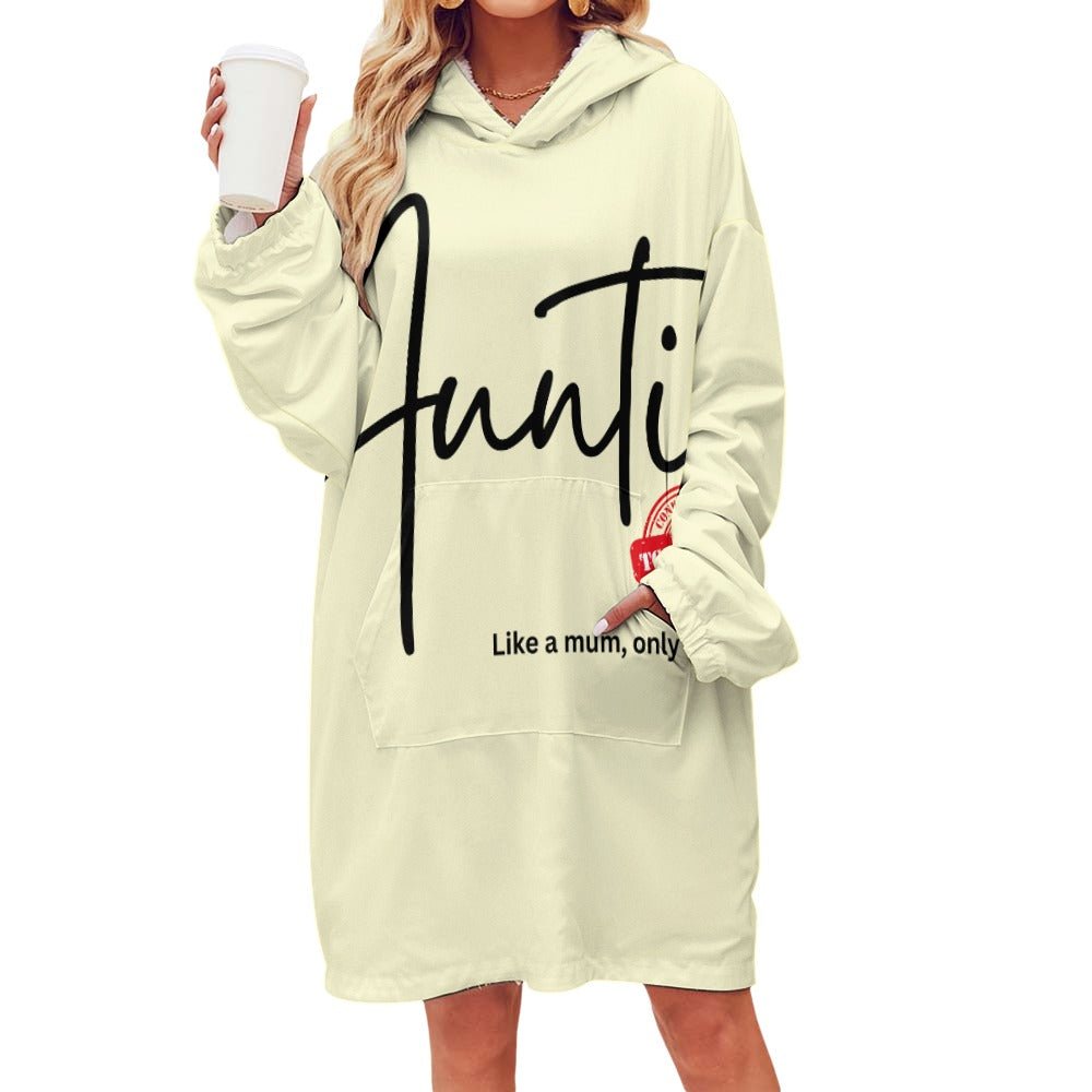 Auntie Like a Mum, Only Cooler Women's Adult Hooded Blanket - Da Boss Mango AU - 6E4EFE99F5164217AD01917543AD2873