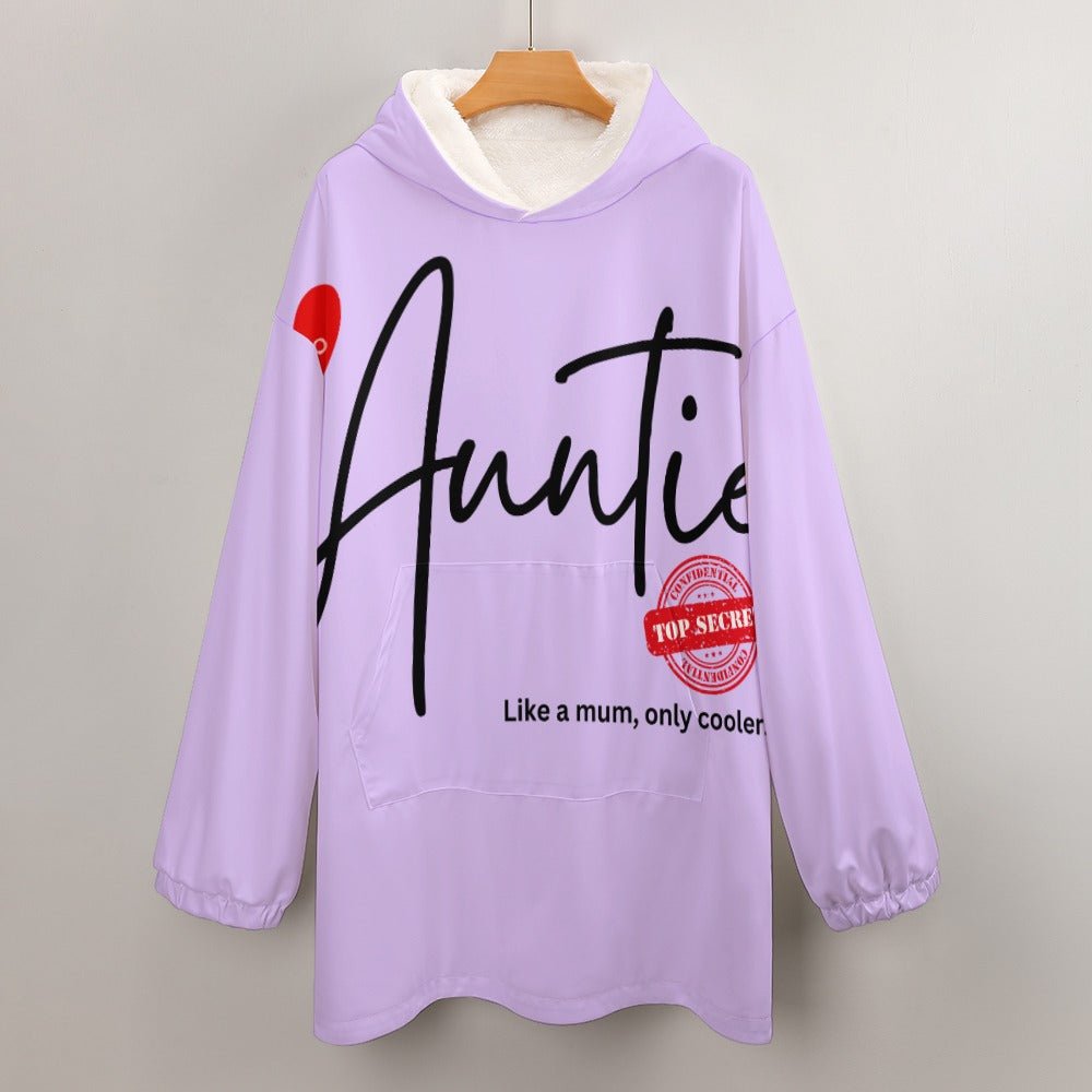 Auntie Like a Mum, Only Cooler Women's Adult Hooded Blanket - Da Boss Mango AU - 9C56D954CCD0448482B979FCE5ADB7C2