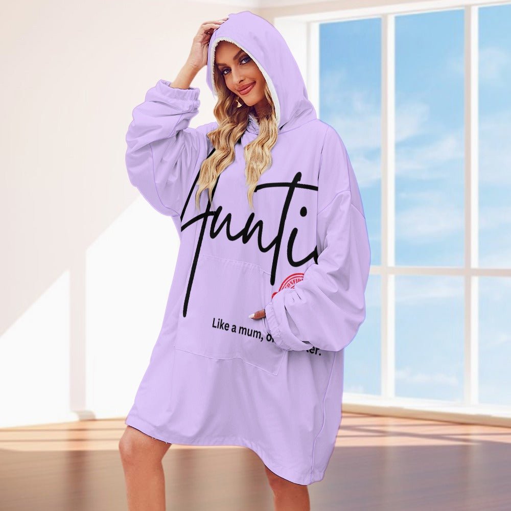 Auntie Like a Mum, Only Cooler Women's Adult Hooded Blanket - Da Boss Mango AU - 9C56D954CCD0448482B979FCE5ADB7C2