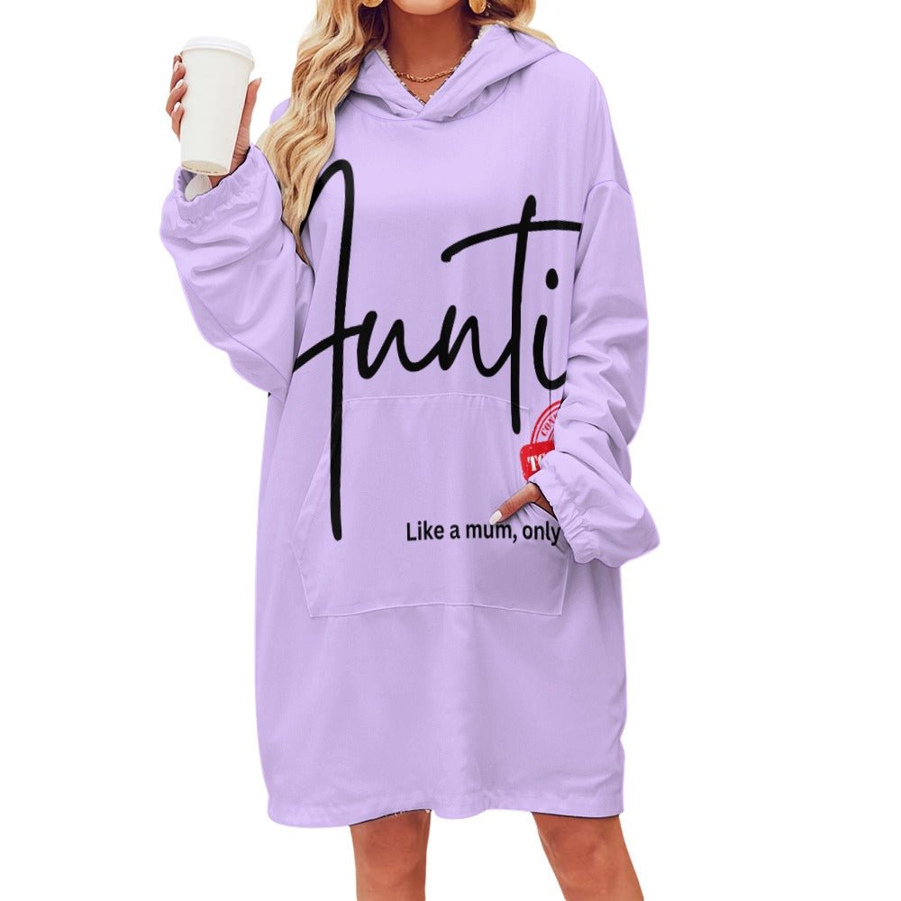 Auntie Like a Mum, Only Cooler Women's Adult Hooded Blanket - Da Boss Mango AU - 9C56D954CCD0448482B979FCE5ADB7C2