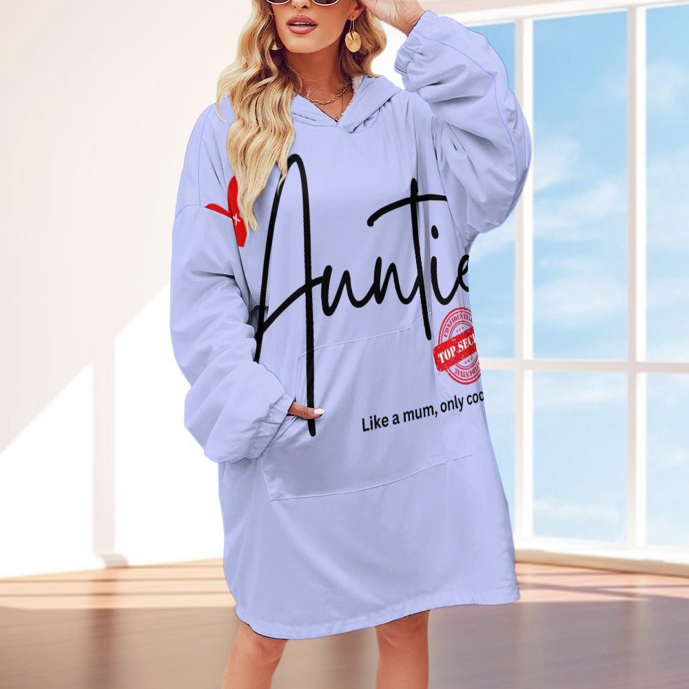 Auntie Like a Mum, Only Cooler Women's Adult Hooded Blanket - Da Boss Mango AU - B9CC8C5069834A6C9282E6AE9EB1269B