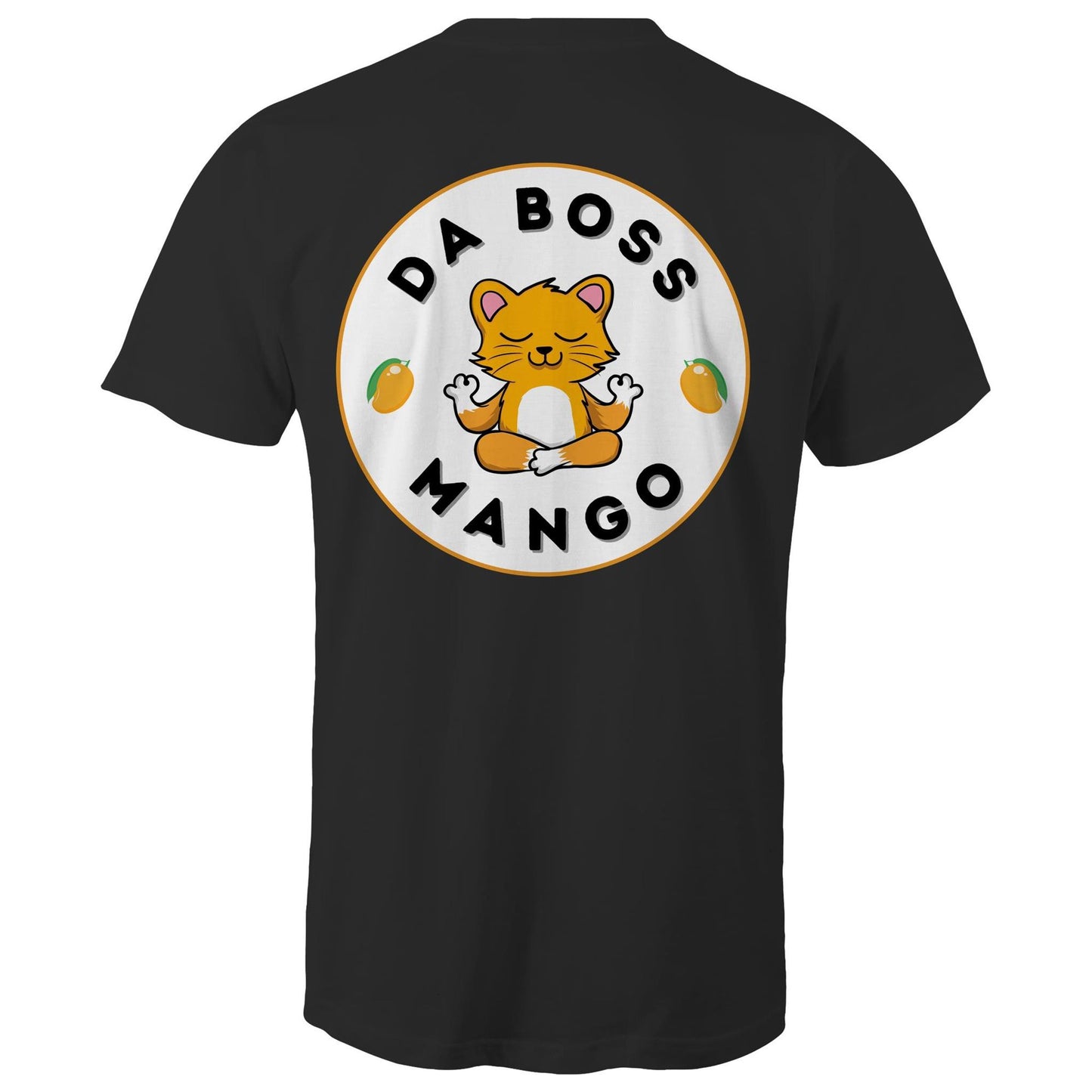 Da Boss Mango Men's Cotton T-Shirt with Logo on back - Da Boss Mango AU - Black