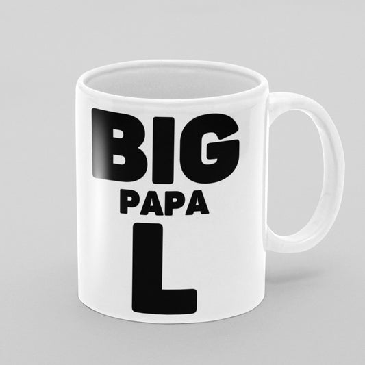 Big Papa L 11 oz Ceramic Mug - Da Boss Mango AU - Best Father's Day Birthday Gift for Dad