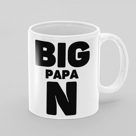 Big Papa N 11 oz Ceramic Mug - Da Boss Mango AU - Best Father's Day Birthday Gift for Dad