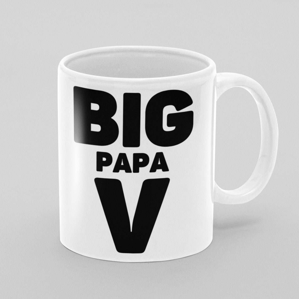 Big Papa V 11 oz Ceramic Mug - Da Boss Mango AU - Best Father's Day Birthday Gift for Dad