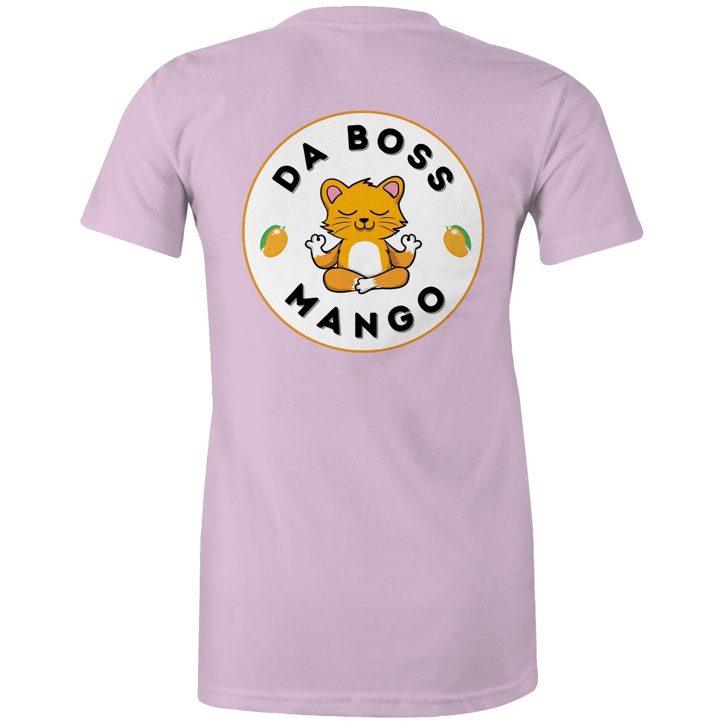 Da Boss Mango Women's Cotton T-Shirt Logo on Back - Da Boss Mango AU - Lavender