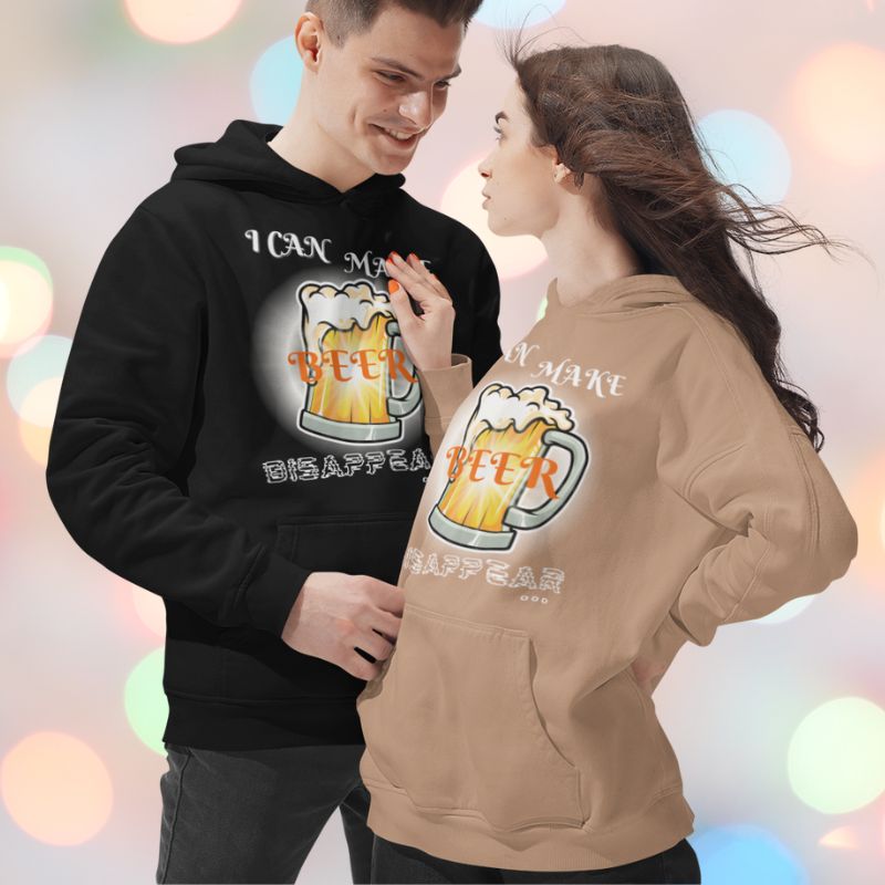 "I Can Make Beer Disappear" Funny Unisex Pocket Hoodie Sweatshirt Pullover for - Da Boss Mango AU - Wear it together.