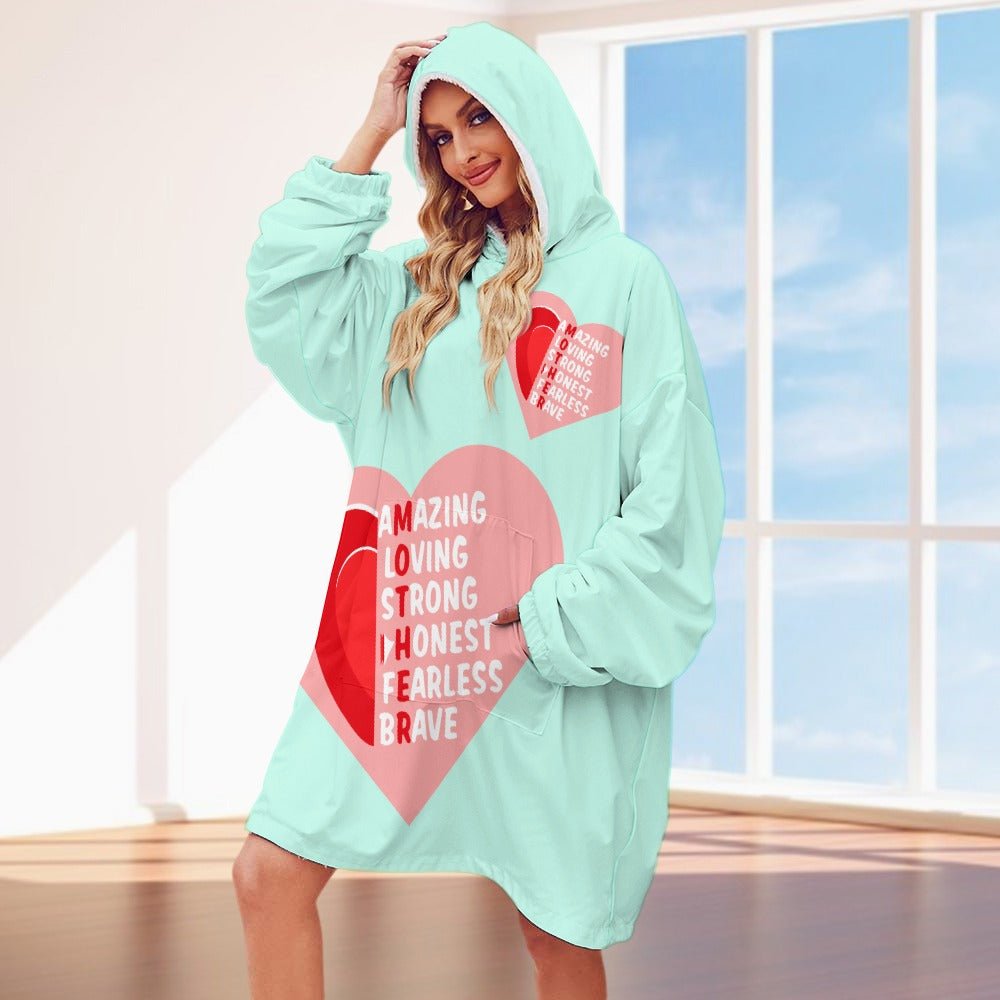 MOTHER Women's Adult Hooded Blanket Oversized Hoodie - Da Boss Mango AU - 21A5EAAC6CCE494E8DB3EDDB90BD8ED9