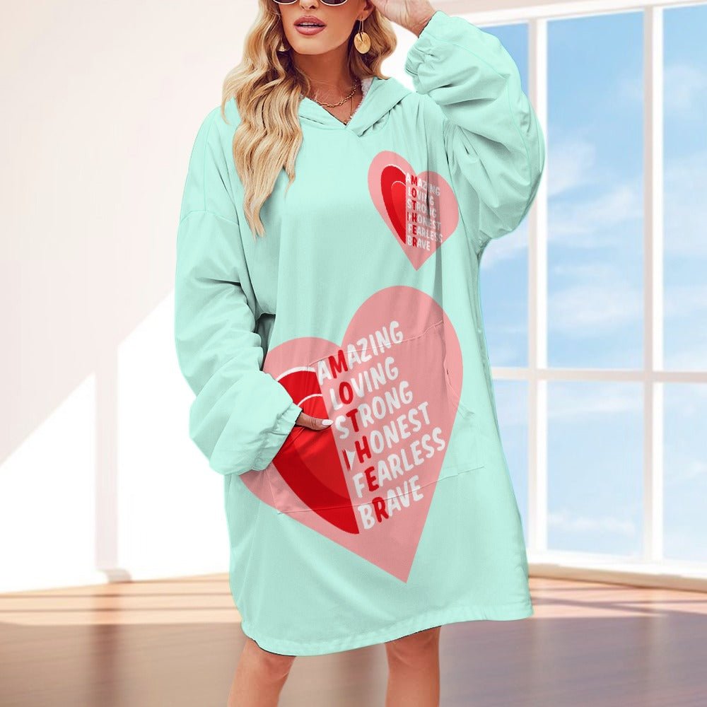 MOTHER Women's Adult Hooded Blanket Oversized Hoodie - Da Boss Mango AU - 21A5EAAC6CCE494E8DB3EDDB90BD8ED9