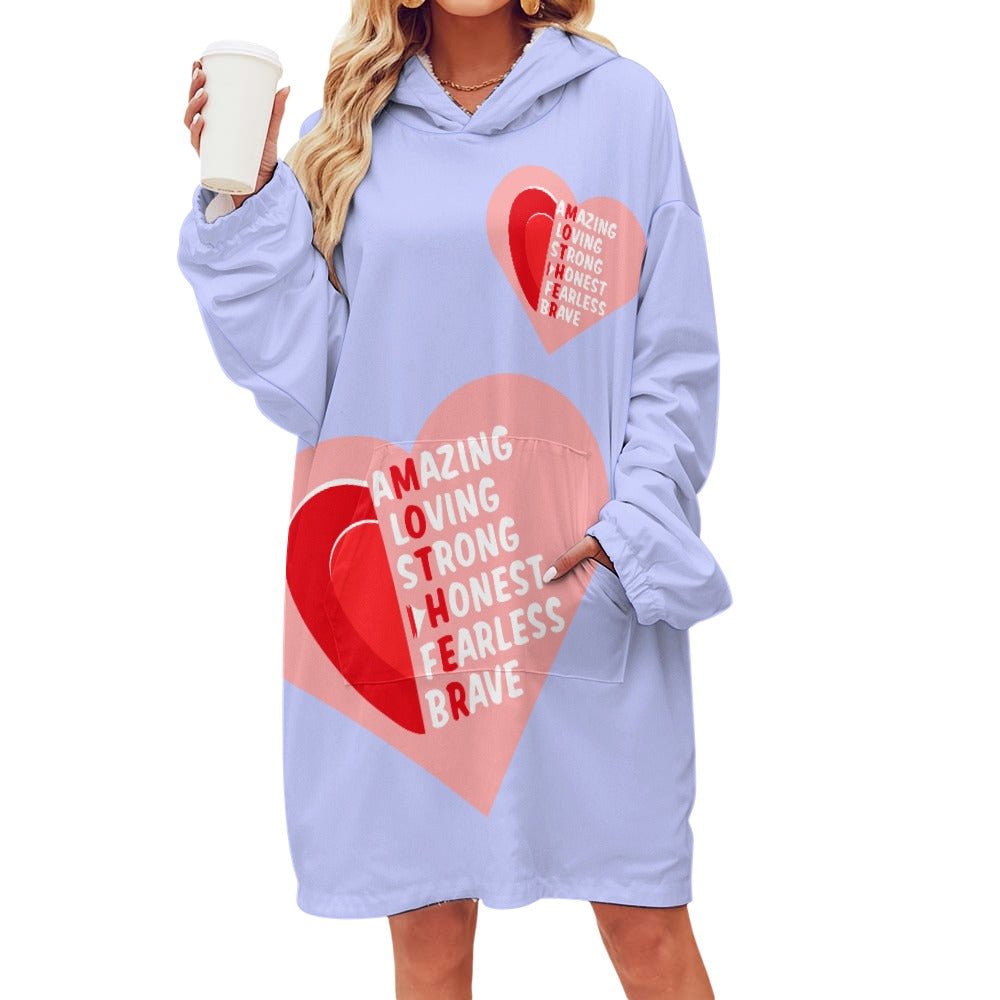 MOTHER Women's Adult Hooded Blanket Oversized Hoodie - Da Boss Mango AU - 21A5EAAC6CCE494E8DB3EDDB90BD8ED9