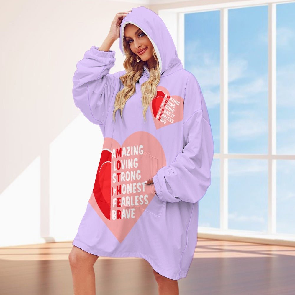 MOTHER Women's Adult Hooded Blanket Oversized Hoodie - Da Boss Mango AU - 8B839D3C38D84398808E7BC4C168098A