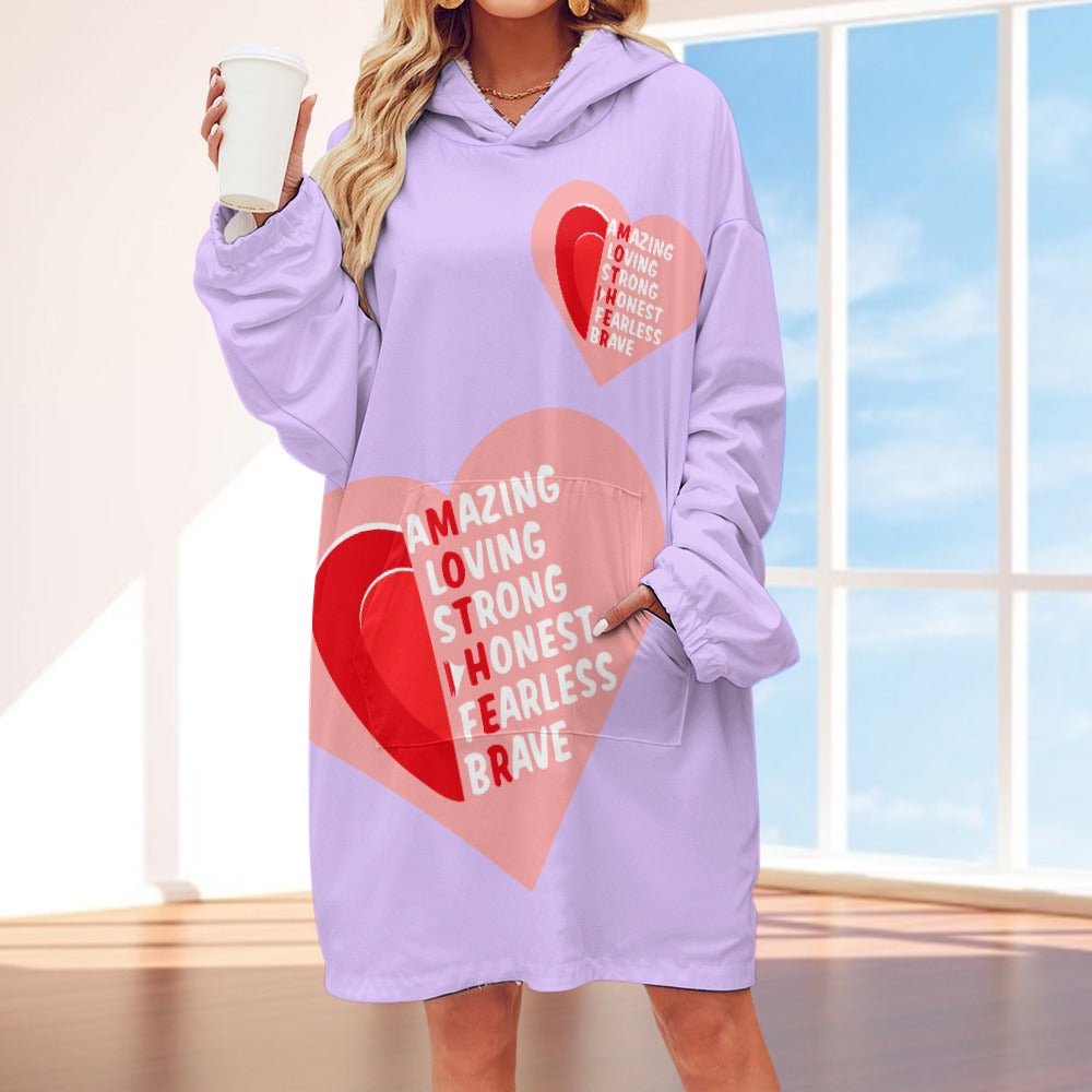 MOTHER Women's Adult Hooded Blanket Oversized Hoodie - Da Boss Mango AU - 8B839D3C38D84398808E7BC4C168098A