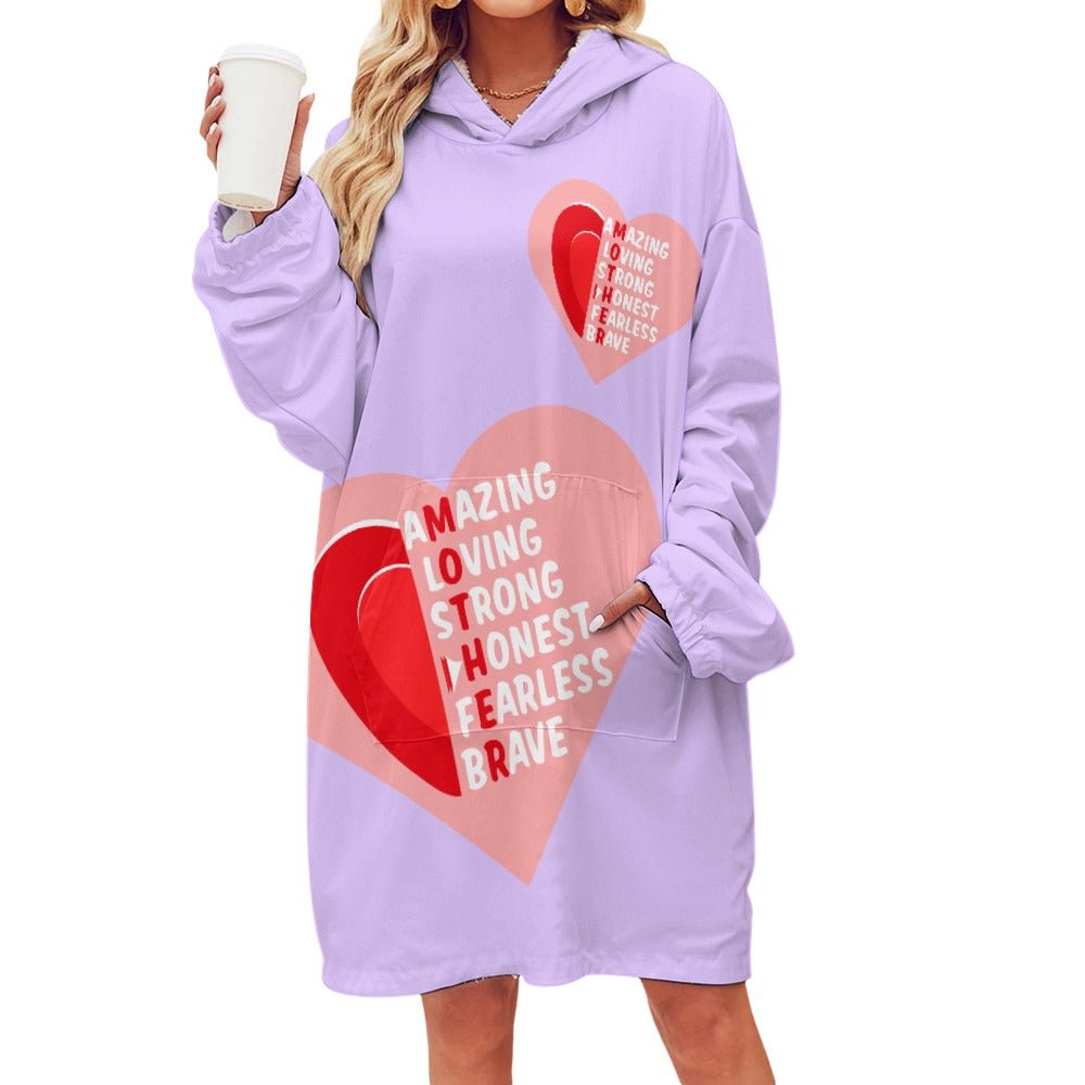 MOTHER Women's Adult Hooded Blanket Oversized Hoodie - Da Boss Mango AU - CADBE5D32C404A1595D04E1395898927