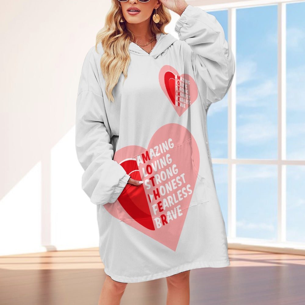 MOTHER Women's Adult Hooded Blanket Oversized Hoodie - Da Boss Mango AU - EB13B662C18B4E10AC0CF5C5EBECBE00