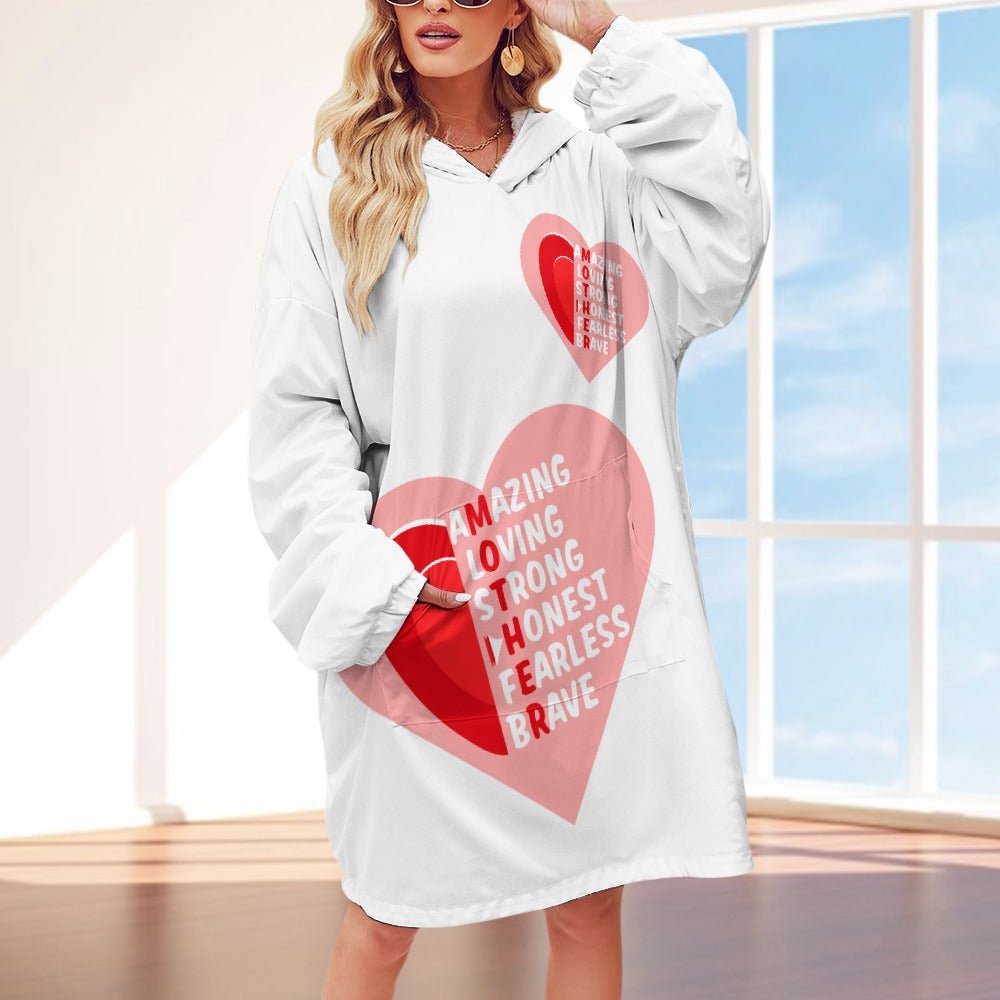 MOTHER Women's Adult Hooded Blanket Oversized Hoodie - Da Boss Mango AU - EB13B662C18B4E10AC0CF5C5EBECBE00