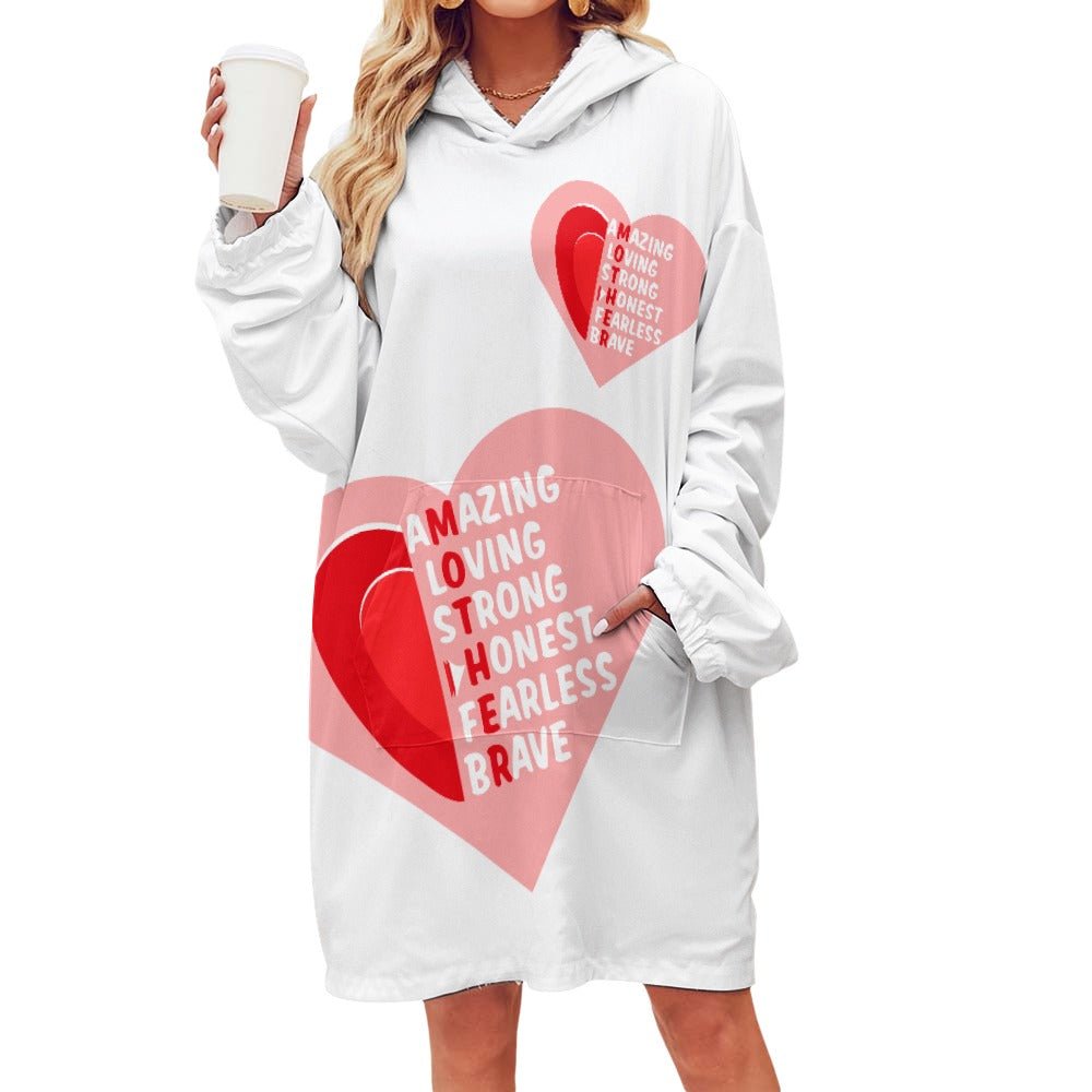 MOTHER Women's Adult Hooded Blanket Oversized Hoodie - Da Boss Mango AU - EB13B662C18B4E10AC0CF5C5EBECBE00