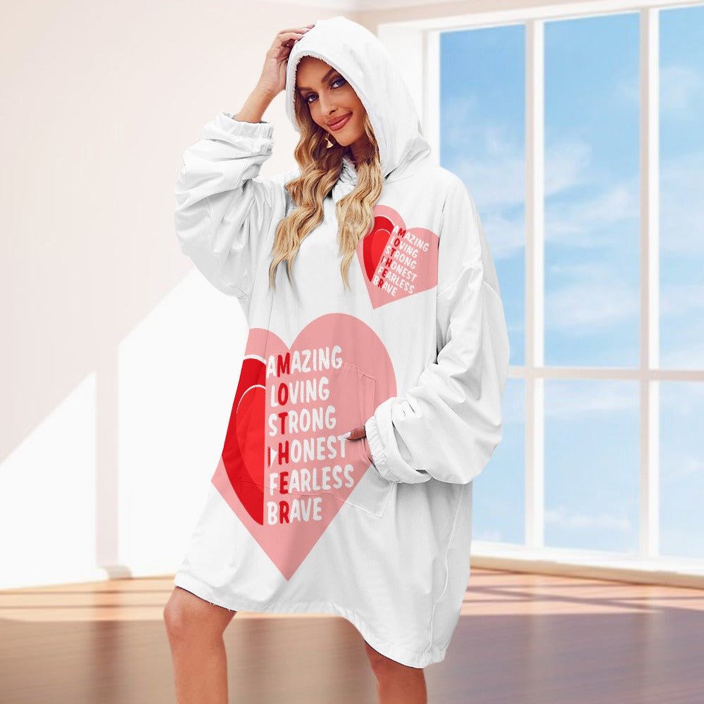 MOTHER Women's Adult Hooded Blanket Oversized Hoodie - Da Boss Mango AU - EB13B662C18B4E10AC0CF5C5EBECBE00