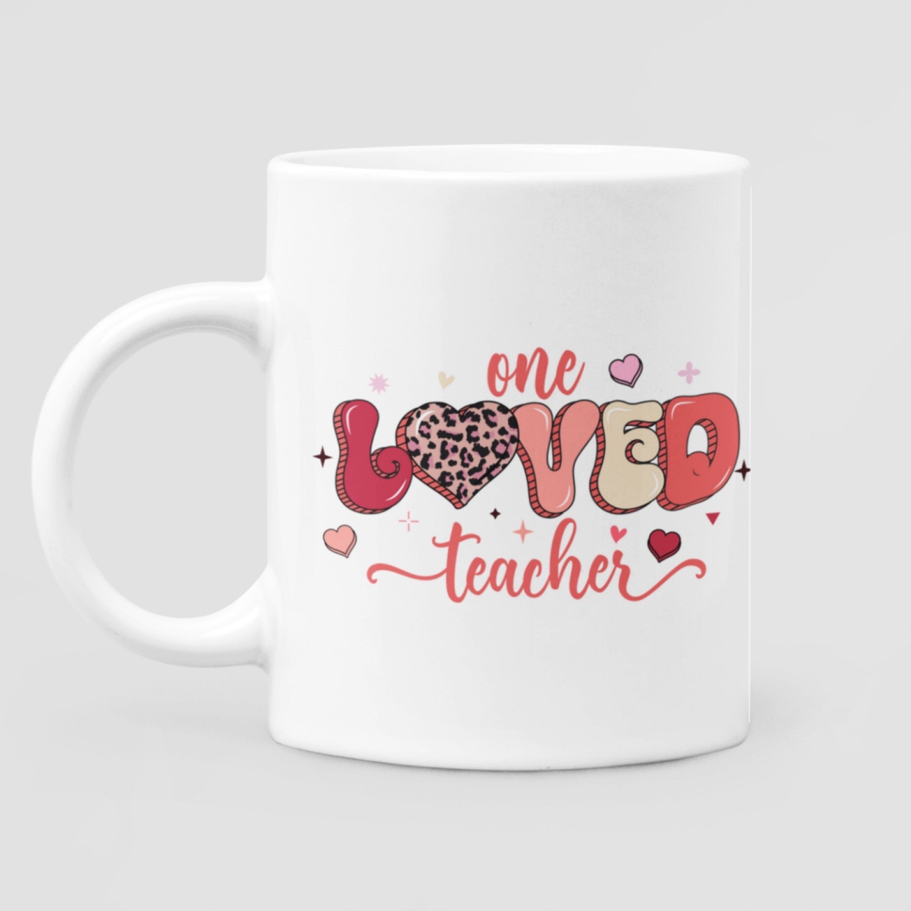 One Loved Teacher Premium White Dishwasher Safe Ceramic Mug - Best Gift for Teachers - Da Boss Mango AU -