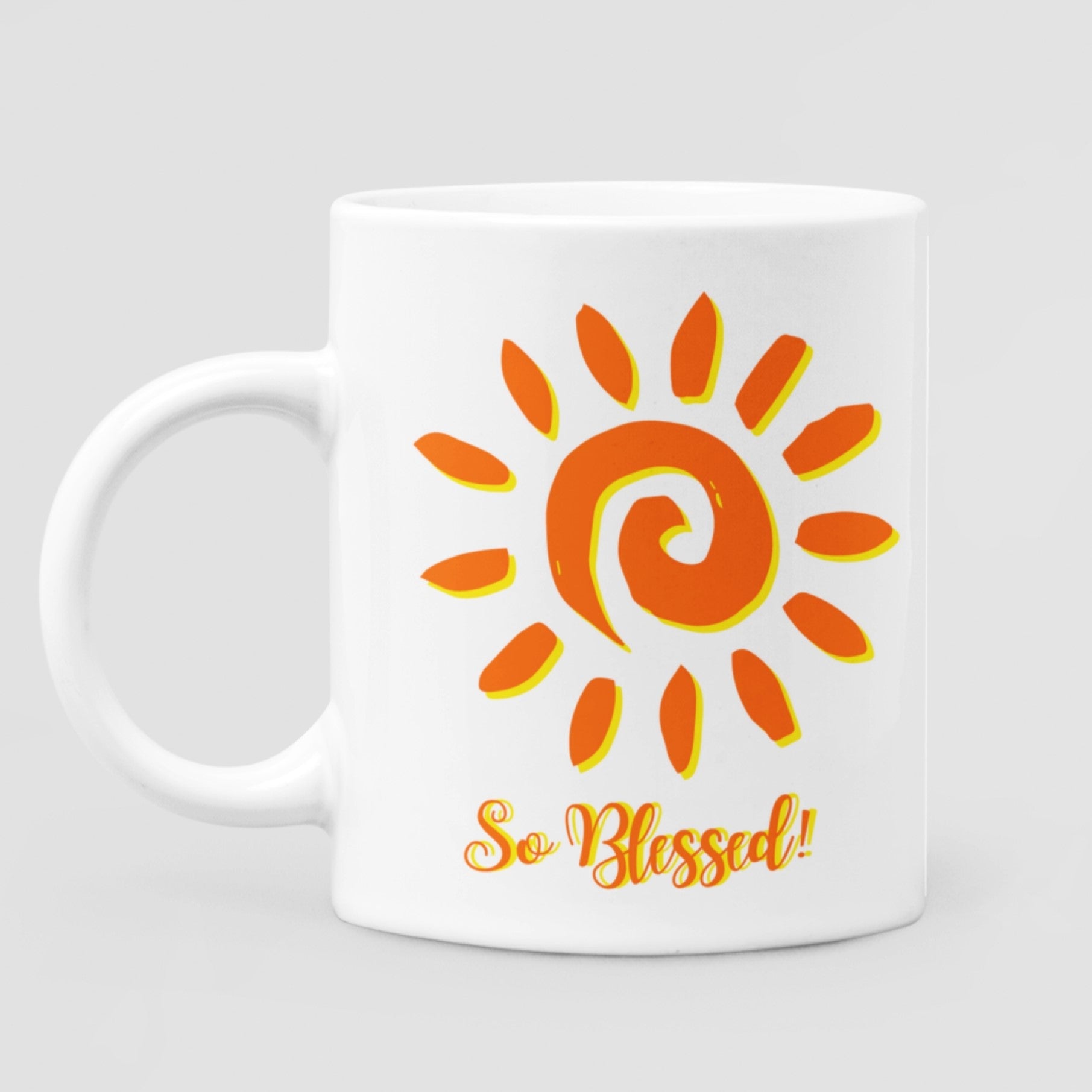 So Blessed 11 oz Premium White Dishwashing Safe Ceramic Mug - Positive Gratitude Gift - Da Boss Mango AU -