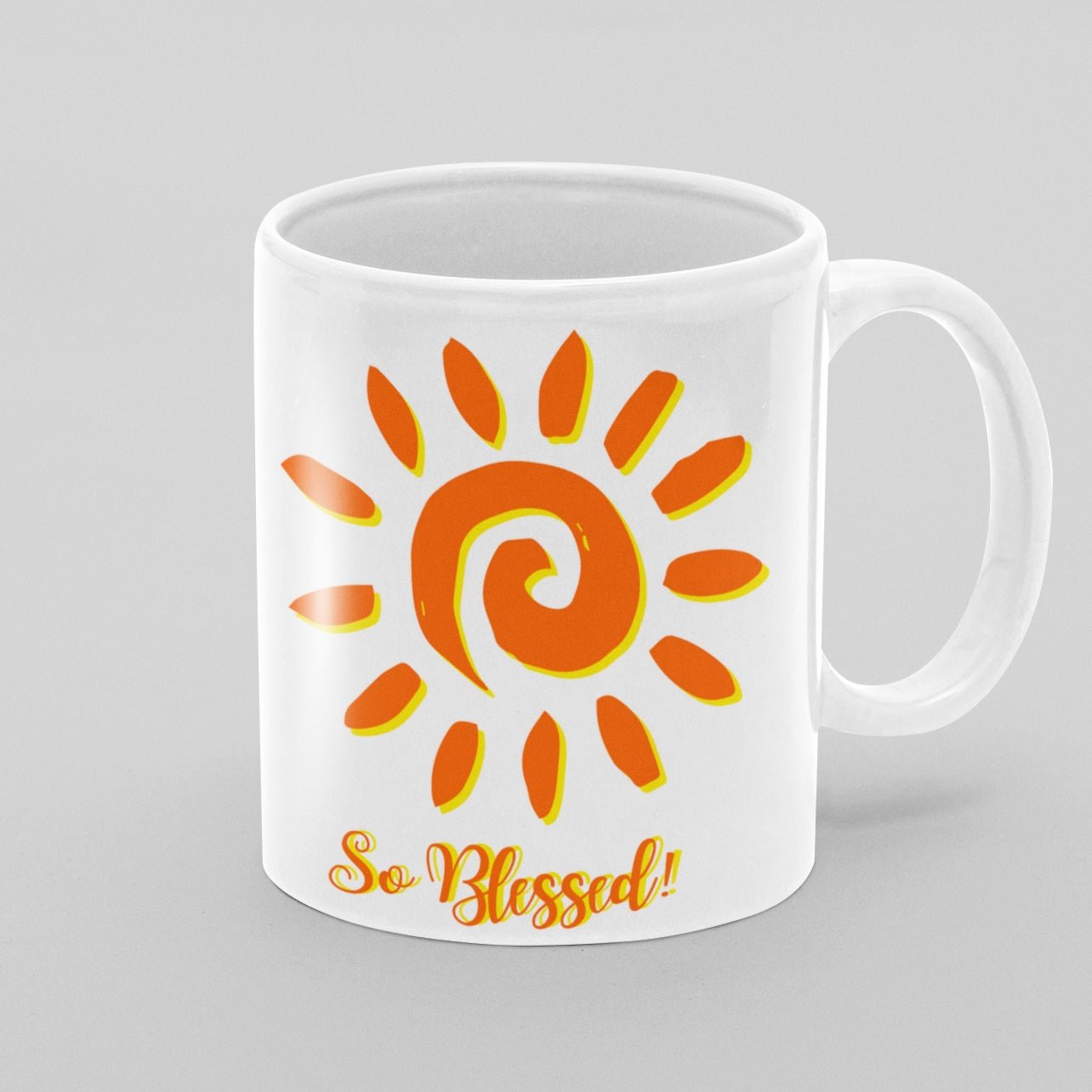 So Blessed 11 oz Premium White Dishwashing Safe Ceramic Mug - Positive Gratitude Gift - Da Boss Mango AU -