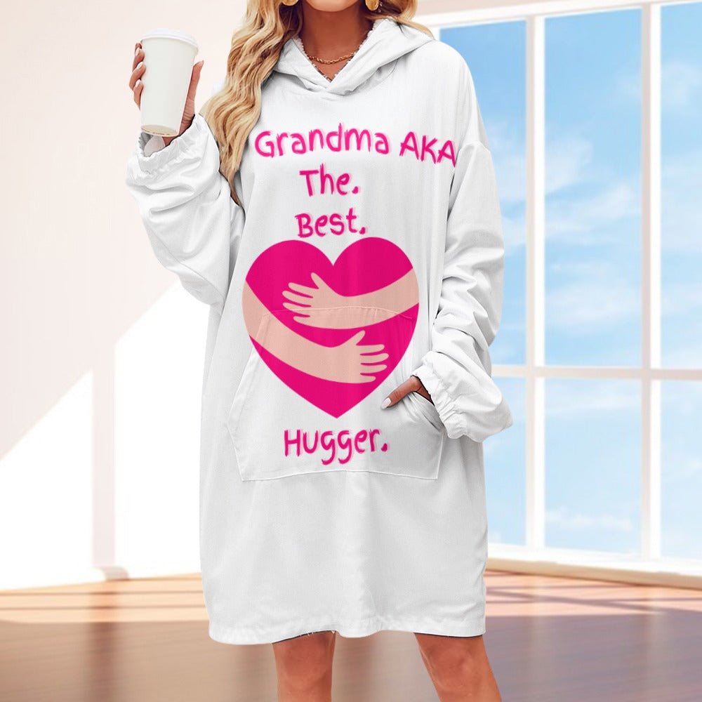 The Grandma AKA The. Best. Hugger Women's Adult Hooded Blanket Oversized Hoodie - Da Boss Mango AU - 268113F9490448EAAE9A707D3F593DBA