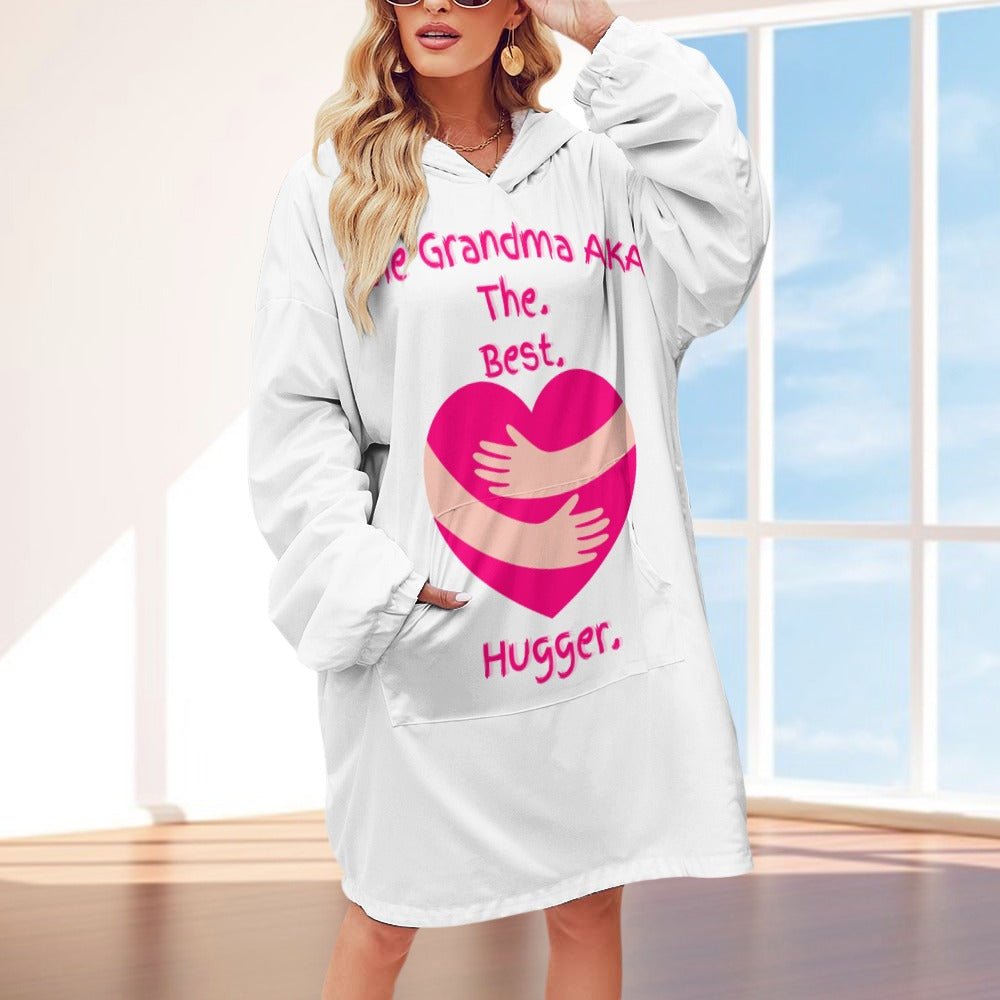 The Grandma AKA The. Best. Hugger Women's Adult Hooded Blanket Oversized Hoodie - Da Boss Mango AU - 268113F9490448EAAE9A707D3F593DBA