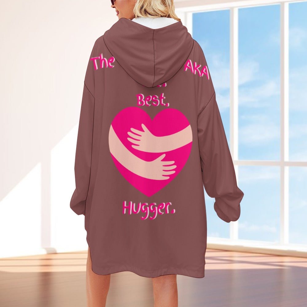 The Grandma AKA The. Best. Hugger Women's Adult Hooded Blanket Oversized Hoodie - Da Boss Mango AU - 3E779CE19FD84EB7821FF7487C5F8B31