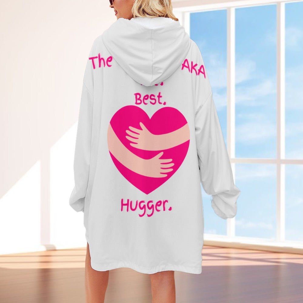 The Grandma AKA The. Best. Hugger Women's Adult Hooded Blanket Oversized Hoodie - Da Boss Mango AU - 4EB2342EF5824C93A93C4CA85D4753DC