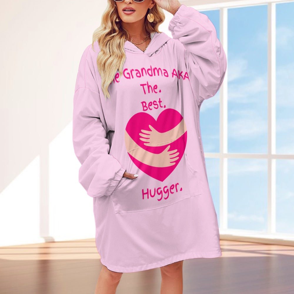 The Grandma AKA The. Best. Hugger Women's Adult Hooded Blanket Oversized Hoodie - Da Boss Mango AU - 71D469663ACF4EEF9090E7CDD6FC040E